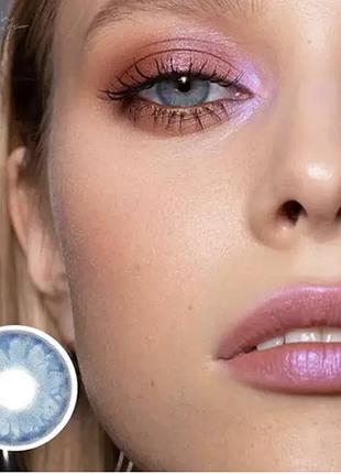 Светло-голубые линзы