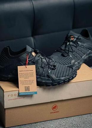 Треккинговые мужские кроссовки mammut hueco knit ii low men