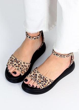 Леопардовые тигровые натуральные босоножки 36-40
