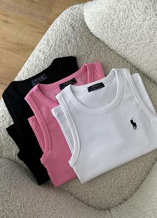 Стильні майки polo* в рубчік ( білий та чорний колір )