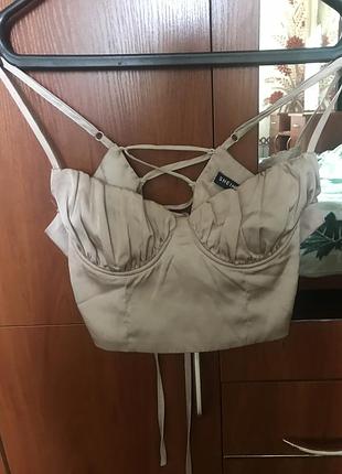 Топ имитация корсета,атласный материал приятный к телу подойдет на хс,с размер