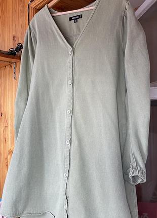 Сукня жіноча джинсова кольору хакі