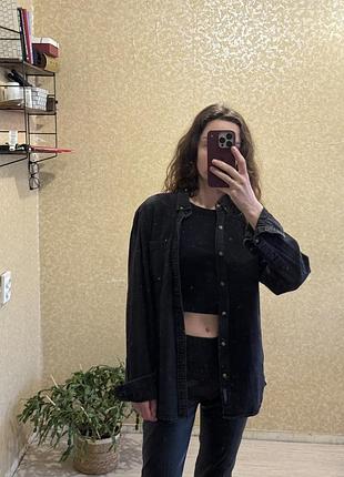 Сорочка джинсова сіра pull&bear