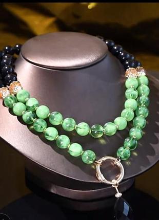 Вишукане двошарове намисто кольє чокер буси