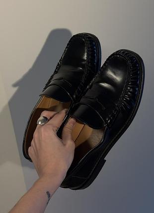 Шкіряні лофери zara чорні