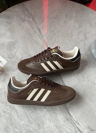 Жіночі кросівки adidas samba brown