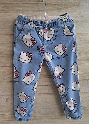 Джинсы с ктти h&m 2-3г