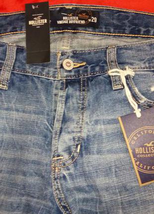 Шикарні джинси бойфренд від holliste гновые оригінал америка - 29р. на стегна 100 см5 фото