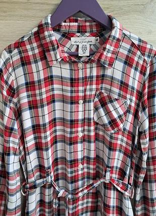 Платье рубашка в клетку h&m 12-13л 4