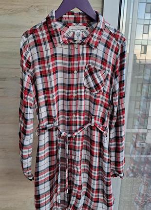 Платье рубашка в клетку h&m 12-13л 5
