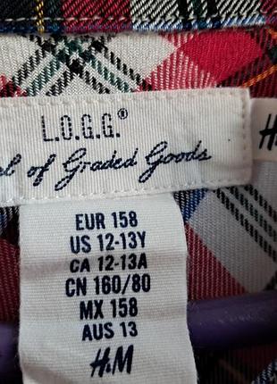 Платье рубашка в клетку h&m 12-13л 6