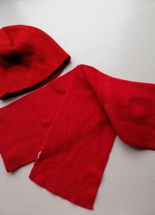Набор шапка +шарф для мальчика 3-5 лет "человек паук"2 фото