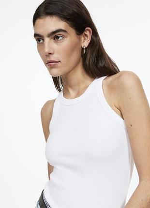 Майка h&m в рубчик