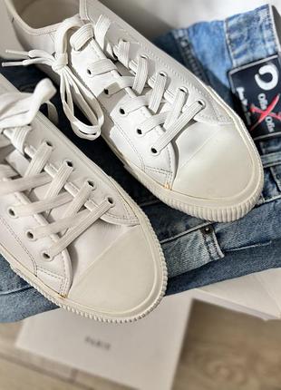 Шкіряні чоловічі білі кеди sandro paris