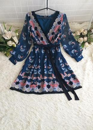 Шифоновое в бабочках