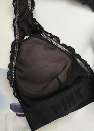 Топ бралет pink victoria's secret xs 34 ажурный без косточек5 фото