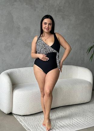 Ідеальний суцільний купальник батал. закритий купальник великих розмірів.