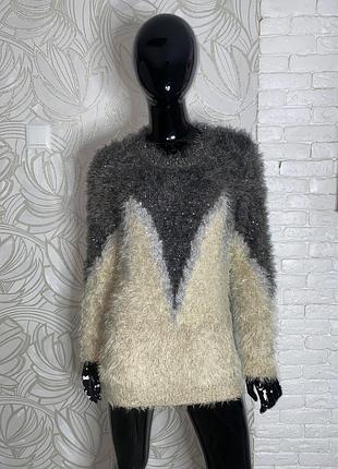 Волохатий джемпер пухнаста кофта травичка amy vermont, l-xl