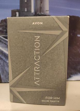 Туалетна вода для чоловіків attraction avon 30 ml