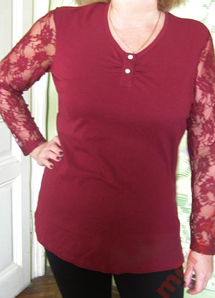 Эффектная туника .  лонгслив гипюр bonprix collection 48-50