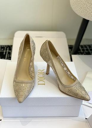 Dior tribales женские туфли-мюли с острым носком и стразами