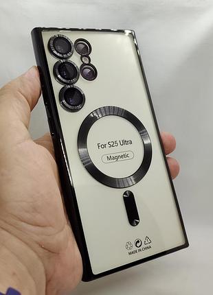 Прозрачный силиконовый чехол, magsafe, бампер для samsung galaxy s25 ultra