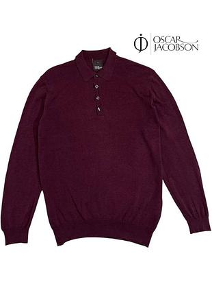 Чоловічий котоновий светр oscar jacobson оскар джакобсон джемпер пуловер легкий бавовняний _1
