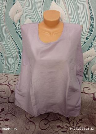 Стильная женская кофточка без рукав большого размера