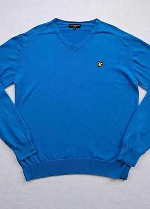 Чоловічий блакитний светр lyle scott