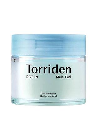 Torriden dive-in low molecule hyaluronic acid multi pad тонер-педи для обличчя з гіалуроновою кислотою