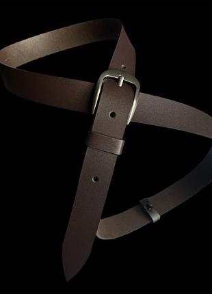 Ремені шкіряні темно-коричневі(шоколад)