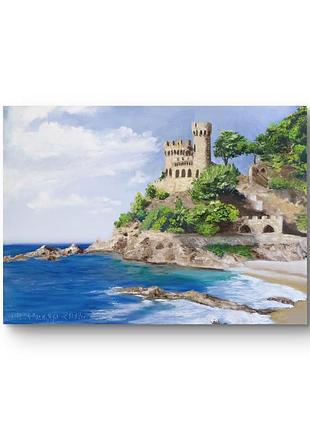 Картина морской пейзаж. испания, масло на холсте