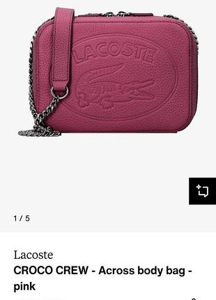 Сумочка кросс-боди lacoste - кожа, оригинал