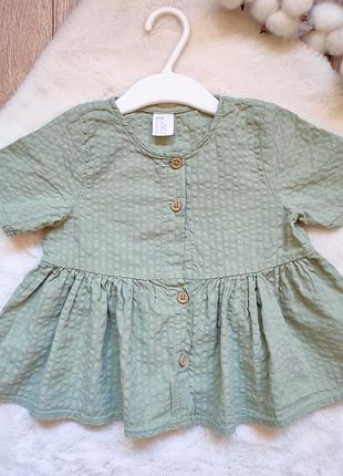 Муслінова блуза h&m для дівчинки 12-18 місяців, зріст 80-86 см