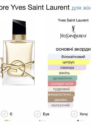 Розпив libre edp yves saint laurent оригінал