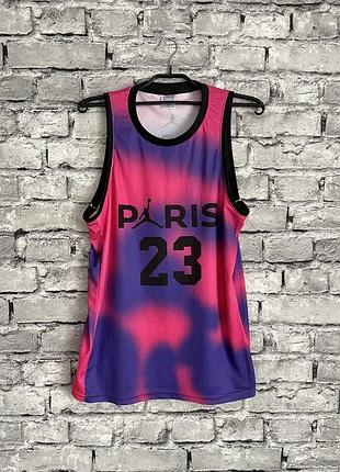 Баскетбольная майка найк нба джордан псж спортивная футболка игровая для баскетбола тренировок джерси nike nba jordan paris psg basketball jersey usa
