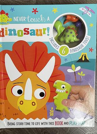 Книга/гра дитяча про життя динозаврів dinosaur never touch