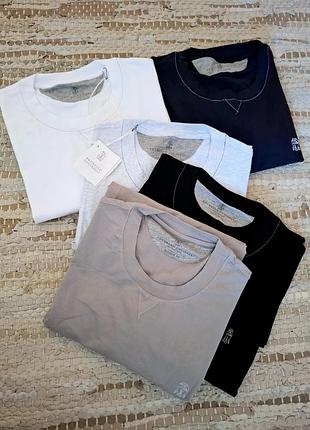 Футболка мужская brunello cucinelli хлопок 5 цветов