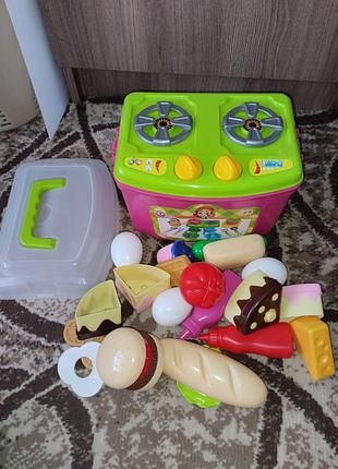 Набір іграшкового посуду технок кухонний набір + подарунок.