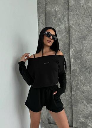 Женский костюм тройка с шортами