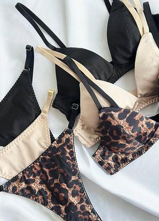 Атласний комплект білизни10 фото