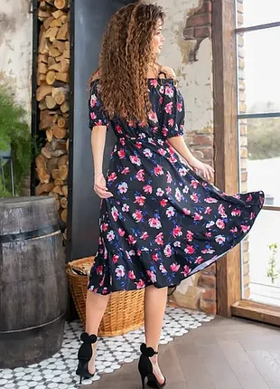 Легкое платье в цветок евр 38-40