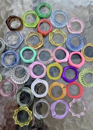 Мінімалістична прозора каблучка з епоксидної смоли жіночі каблучка