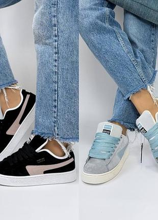 Кроссовки женские со вставками натуральная замша