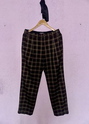 Штани h&m брюки прямі широкі в клітинку штаны брюки в клетку
