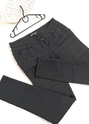 Брюки брюки в клетку утепленные трубочки стретч зимние зауженные женские