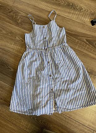 Дитячий бавовняний сарафан у смужку