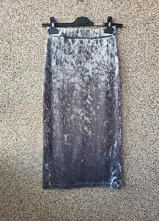 Юбка юбка миди женская бархатная