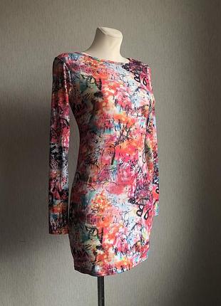 Сукня proposal різнокольорова абстрактна обтисла s-m