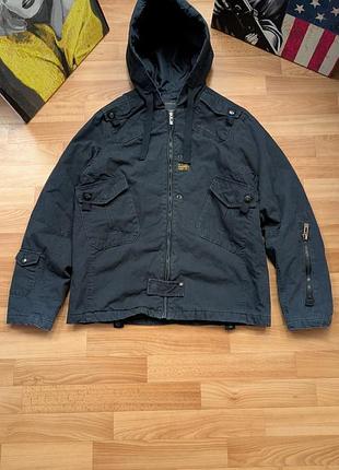 Винтажная куртка g star raw multi pocket размер s-m оригинал x carhartt